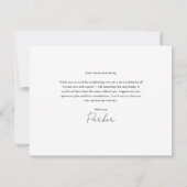 Elegant Afstuderen Typografie Foto Afstuderen Bedankkaart (Achterkant)