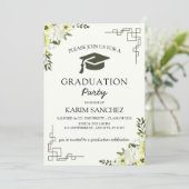 Elegant Afstuderen Uitnodiging 2025 (Staand voorkant)