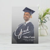 Elegant Afstuderen Uitnodiging Kaart (Staand voorkant)