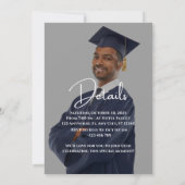 Elegant Afstuderen Uitnodiging Kaart (Achterkant)