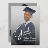 Elegant Afstuderen Uitnodiging Kaart (Voorkant / Achterkant)