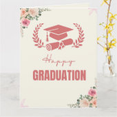 Elegant Afstuderen Uitnodiging Kaart Sjabloon (Gele Bloem)