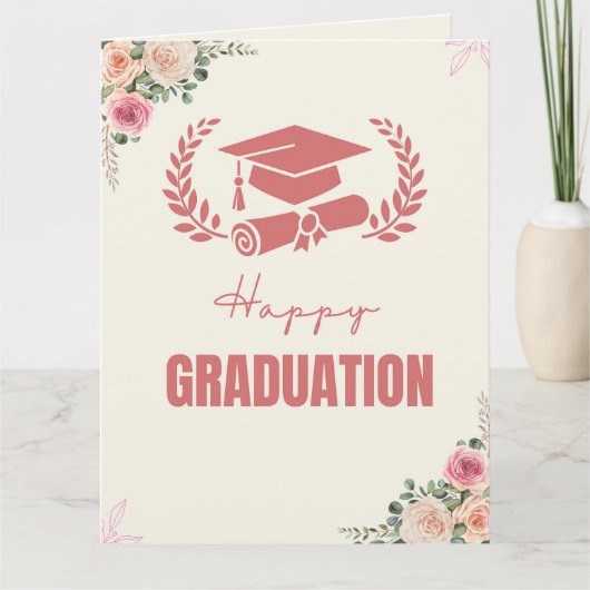 Elegant Afstuderen Uitnodiging Kaart Sjabloon (Voorkant)