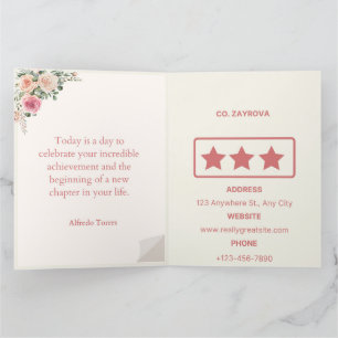 Elegant Afstuderen Uitnodiging Kaart Sjabloon