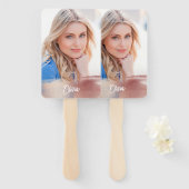 Elegant Afstuderen voor uw eigen fotomonogram Handwaaier (Voorkant en achterkant)