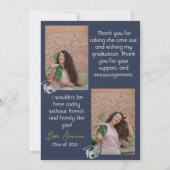 Elegant Afstuderen white Pet Bedankt Script Foto (Achterkant)
