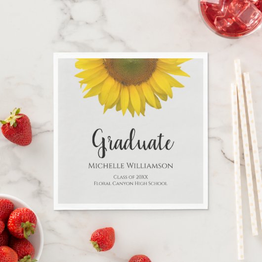 Elegant Afstuderen Yellow Sunflower Afstuderen Gre Servet (Insitu)