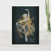 Elegant Afstuderen Zwart en Goud Artistiek Kaart (Voorkant)