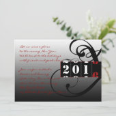 Elegant Aftellen naar de New Years Eve Party Kaart (Staand voorkant)