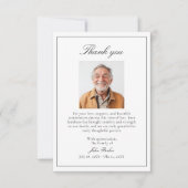 Elegant After Funeral Memorial Sympathy  Bedankkaart (Voorkant)