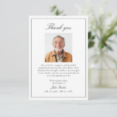 Elegant After Funeral Memorial Sympathy  Bedankkaart (Staand voorkant)