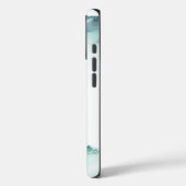 Elegant agaat marmeren patroon monogram script Case-Mate iPhone case (Achterkant / Links)