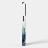 Elegant agaat marmeren patroon monogram script Case-Mate iPhone case (Achterkant / Rechts)