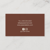 Elegant Agate Black Gold Marble Brick Beauty Salon Visitekaartje (Achterkant)