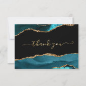 Elegant Agate Glitter Hartelijk dank Bedankkaart (Voorkant)
