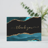 Elegant Agate Glitter Hartelijk dank Bedankkaart (Staand voorkant)