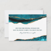 Elegant Agate Glitter Hartelijk dank Bedankkaart (Achterkant)