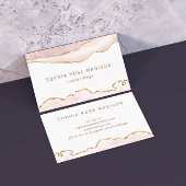 Elegant Agate Marble Waterverf Coral Gold Visitekaartje