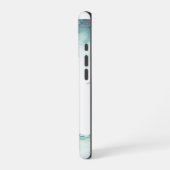 Elegant agaten marmerpatroon monogram schrift iPhone hoesje (Linkerkant)