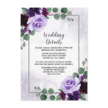 Elegant Airy Boho Floral Paars en Silver Wedding