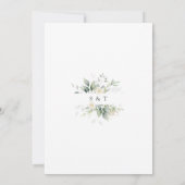 Elegant Airy Greenery White Flowers Gold Wedding Kaart (Achterkant)