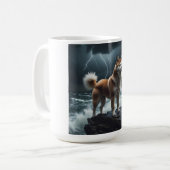 Elegant Akita Coffee Mug Koffiemok (Voorkant links)