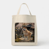 Elegant Akita Grocery Tas (Achterkant)