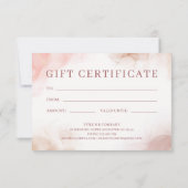 Elegant Alcohol Ink Certificaat Gift Kaart (Achterkant)