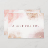 Elegant Alcohol Ink Certificaat Gift Kaart (Voorkant / Achterkant)