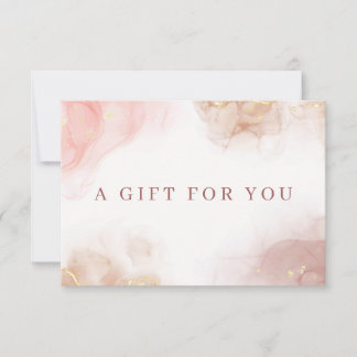 Elegant Alcohol Ink Certificaat Gift Kaart