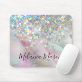 Elegant alcohol Ink Holographic Sparkly Glitter Muismat (Met muis)