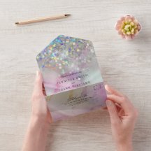 Elegant alcohol Ink Marble Holographic Glitter