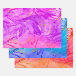 Elegant Alcohol Ink Patroon Inpakpapier Vel