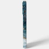 Elegant Alcohol Zwart Goud Glitter Marmer Case-Mate iPhone Case (Achterkant / Links)