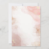 Elegant alcoholinkt Gold Blush Pink Minimale Moder Kaart (Achterkant)
