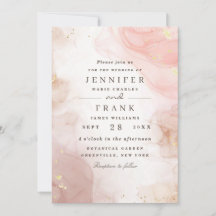 Elegant alcoholinkt Gold Blush Pink Minimale Moder