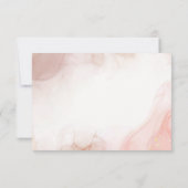 Elegant alcoholinkt Gold Blush Pink Minimale Moder RSVP Kaartje (Achterkant)