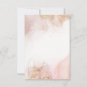 Elegant alcoholinkt Gold Blush Pink Minimale Moder RSVP Kaartje (Achterkant)