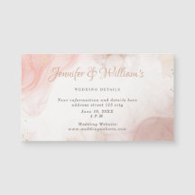 Elegant alcoholinkt Gold Blush Pink Wedding Detail