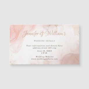 Elegant alcoholinkt Gold Blush Pink Wedding Detail