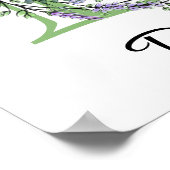 Elegant alfabet letter D Lavendel Eucalyptus Poster (Hoek)