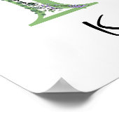 Elegant alfabet letter K Lavendel Eucalyptus Poster (Hoek)