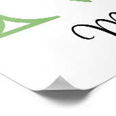 Elegant alfabet letter M Lavendel Eucalyptus Poster (Hoek)