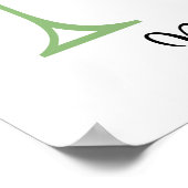 Elegant alfabet letter N Lavendel Eucalyptus Poster (Hoek)