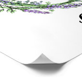 Elegant alfabet letter O Lavendel Eucalyptus Poster (Hoek)