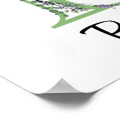 Elegant alfabet letter P Lavendel Eucalyptus Poster (Hoek)