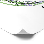 Elegant alfabet letter U Lavendel Eucalyptus Poster (Hoek)