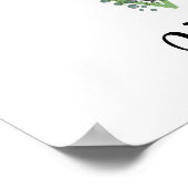 Elegant alfabet letter V Lavendel Eucalyptus Poster (Hoek)