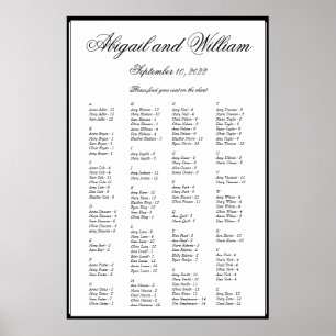 Elegant alfabetisch weddenschap poster