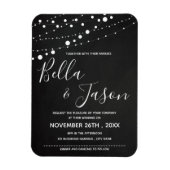 Elegant-alkboard met String Lights Wedding Magneet (Verticaal)